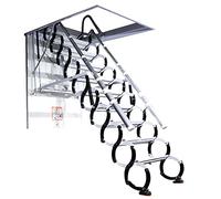 Échelle de grenier électrique télécommandée - Escalier télescopique pliable en alliage d'acier pour économiser de l'espace, solution de rangement facile d'accès pour la maison et le bureau
