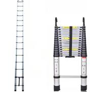 Echelle de grenier télescopique Zico - 440 cm - Echelle pliable et télescopique en aluminium - Portable et compacte - EN131 - Max. 150 kg