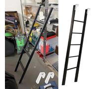 Échelle de lit, Échelle avec Pieds antidérapants, Échelle pour lit superposé, Échelle de lit superposé de 125/150 cm de Long (Couleur : Marron, Taille : 4 marches 125 cm/49)