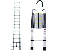 Echelle de loft télescopique Mona - 620cm - Echelle pliante en aluminium - Echelle extensible - Portable - EN131 - Charge maximale 150 kg