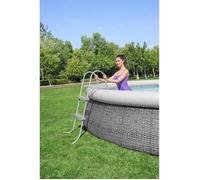 Échelle De Piscine Hors Sol Bestway Flowclear 2 Marches Antidérapantes 84 Cm Cadre Inox Résistant Sécurité Accès Facile Pour Bassi