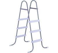 Échelle de piscine SucceBuy en acier au carbone avec une capacité de charge de 136 kg, échelle d'accès en forme de A pour piscines hors sol d'une profondeur de 106,7 cm, échelle de sécurité avec 3 mar