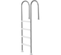 Echelle de piscine VEVOR, escalier 4 marches accès piscine en inox, capacité de charge 120 kg, pour piscines encastrées de 137 cmPlanche de couverture intérieure et extérieure