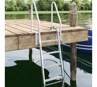 vidaXL Échelle double 4 marches Argent 58 x 77 x 166 cm Aluminium
