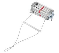 Échelle de secours 10 mètres - Échelle d'incendie, échelle de secours - Capacité de charge : 200 kg - Acier et aluminium - Suspendue avec crochet - Pour usage domestique et de bureau