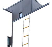 Echelle de secours, corde en PP, capacité de charge jusqu'à 200 kg, design compact, marches antidérapantes, convient aux échelles d'incendie
