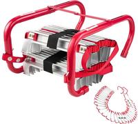 Echelle de secours Echelle d'incendie 15m - Rétractable, En alliage d'aluminium avec sangle polyester, Max. 453,6kg - Echelle de secours légère avec échelons antidérapants & marches larges - Pour 5-6