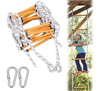 Échelle de secours robuste de 30 m, corde de sortie d'urgence portable pour maisons et bureaux, échelons en résine antidérapante supportant une charge de 450 kg, design compact pour une évacuation