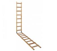 Echelle de toit - bois - pliante - 2 x 2,50 m - 20 échelons entraxe 25 cm OUTIFRANCE