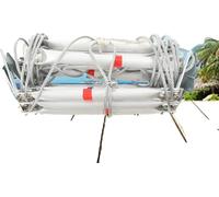 Echelle d'incendie d'urgence, longueur 5m, capacité de charge 200kg, poids 2,35kg, alliage d'aluminium, design compact