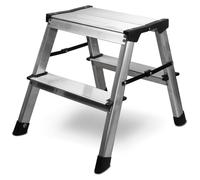 Échelle domestique - Échelle pliante 2 x 2 marches - Aluminium - Charge max. 150 kg