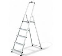 Échelle domestique et professionnelle en aluminium à trois marches, capacité de charge de 120 kg, idéale pour un usage domestique et professionnel, robuste et légère - 3 marches