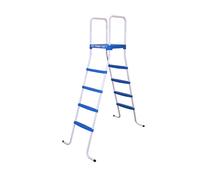 Echelle double symétrique Toi PLATEFORME 2x4 marches laquée epoxy pour piscine hors-sol