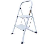 Échelle en acier à 2 marches Échelle de sécurité pliable avec repose-pieds antidérapant