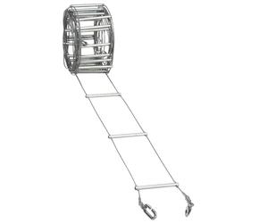 Échelle en acier étroit galvanisé Fixe Gris 10 m