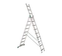 Échelle en aluminium, 3 x 11 échelons, 3,15 m, 7,11 m, 4,90 m, ALVE 7611