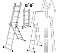 Échelle en aluminium 4x3, 360 cm, multifonction, capacité de charge de 150 kg, pliable