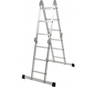 Échelle en aluminium - Échelle multifonctionnelle Échelle articulée 4x3 - Pliable - Plateforme de travail - Capacité de charge 150 kg