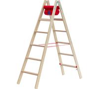 Échelle en bois Hymer avec escaliers 71499, accessible des deux côtés, 2x6 barreaux, hauteur de travail 3,10 m