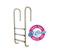 Echelle inox 3 marches pour piscine bois