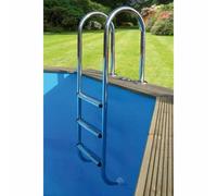 Echelle inox intérieure 3 marches Ubbink pour piscine bois