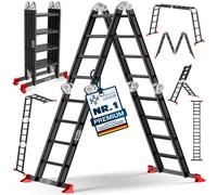 Échelle MASKO® en aluminium 6 en 1, échelle multifonctionnelle, échelle d'accès, échelle d'appui et échelle pour escaliers
