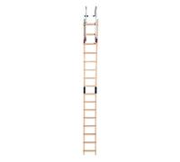 Echelle plate de toit en bois pour couvreur avec crochet de toit 4m Hailo Safety Roof