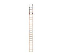 Echelle Plate de Toit en Bois pour Couvreur avec Crochet de Toit 5m Hailo Safety Roof
