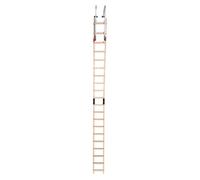 Echelle plate de toit en bois pour couvreur avec crochet de toit 5m Hailo Safety Roof