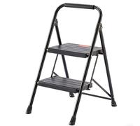 Échelle pliante à deux marches, échelle domestique robuste et durable, marches antidérapantes, conception pliable, adaptée aux cuisines et aux studios.