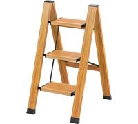 Échelle pliante portable en aluminium, 3 marches, pliable, échelle ménagère multifonctionnelle, antidérapante, en aluminium, jusqu'à 150 kg, pour la cuisine, la salle de bains, le camping