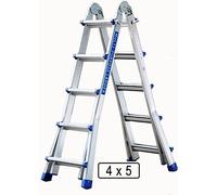 Échelle pliante professionnelle, échelle télescopique 4 x 5, échelle simple, échelle double, échelle à tréteaux