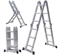 Échelle Pliante Télescopique Aluminium Multifonction - 3.6m - Articulée
