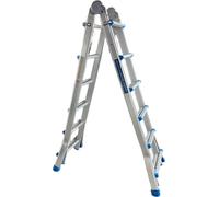 Échelle pliante VaGo, échelle télescopique, échelle double, échelle polyvalente 4x6, échelle en aluminium