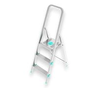 Échelle polyvalente en aluminium, stable et résistante, avec des marches antidérapantes et une large plate-forme Libellula - 3 marches - H61 cm