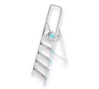 Échelle polyvalente en aluminium, stable et résistante, avec des marches antidérapantes et une large plate-forme Libellula - 5 marches - H 106 cm