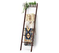 Échelle porte-serviettes en bois, 180 cm ; porte-serviettes en forme d'échelle, échelle décorative, porte-vêtements pour chambre à coucher ; échelle décorative en bois, échelle porte-serviettes vintag