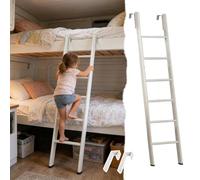 Échelle pour lit superposé Double Enfant/Adulte dans Un Camping-Car - Échelle d'accès intérieure Blanche avec Pieds antidérapants et Crochet, marchepied Court en métal Personnalisable pour f