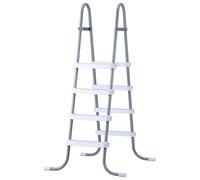 Échelle pour piscine hors sol, escalier de piscine en acier à structure en A à 4 marches pour parois de 121,9 cm de hauteur, marchepieds d'entrée/sortie d'une capacité de 136 kg avec marches larges, r