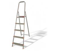 Échelle professionnelle en aluminium d'une capacité de 150 kg, avec marches antidérapantes, idéale pour un usage domestique et les travaux de construction - 4 marches