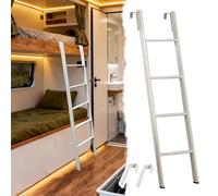 Échelle réglable pour Lits superposés Jumeaux, échelle pour Camping-Car avec Pieds antidérapants et Crochet, escalier de Grenier Court Gain de Place pour Maison, dortoir, Ferme, 45 47 49 50