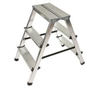Échelle tabouret double face en aluminium, 3 marches