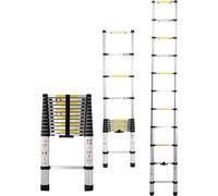 Echelle télescopique 2,6 m - rallonge d'échelle en aluminium - légère, stable & pliable - charge max. 150 kg
