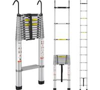 Echelle télescopique 4,59m - Echelle pliante antidérapante - 90x48x8cm - Alliage d'aluminium - Capacité de charge 190kg - Réparation maison Déco Peinture murale - Système de blocage