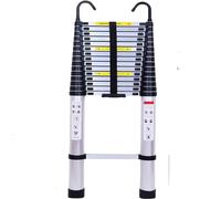 Echelle télescopique - 6,2 m - Crochets amovibles et marches extensibles - Echelle de grenier pliable avec pieds antidérapants