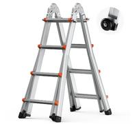 VEVOR Échelle télescopique à cadre en A, échelle extensible compacte en aluminium, 4000 mm, échelle de camping-car pliable portable multifonction pour devoirs, toit intérieur et extérieur, 149,7 kg