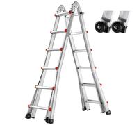 VEVOR Échelle télescopique à cadre en A, échelle extensible compacte en aluminium, 6230 mm, échelle de camping-car pliable portable multifonction pour devoirs, toit intérieur et extérieur, 149,7 kg