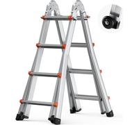 Echelle télescopique à cadre A Escabeau pliant Echelle à coulisse 4m 150kg
