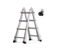 VEVOR Échelle télescopique à cadre en A, échelle extensible compacte en aluminium, 4000 mm, échelle de camping-car pliable portable multifonction pour devoirs, toit intérieur et extérieur, 149,7 kg