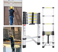 Echelle télescopique argentée Hengda 2,6m Echelle aluminium Echelle simple Echelle multi-usage Echelle pliante